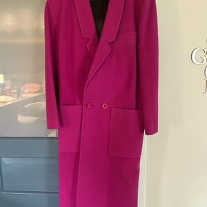 Vintage Bright Pink Double-Breasted Coat